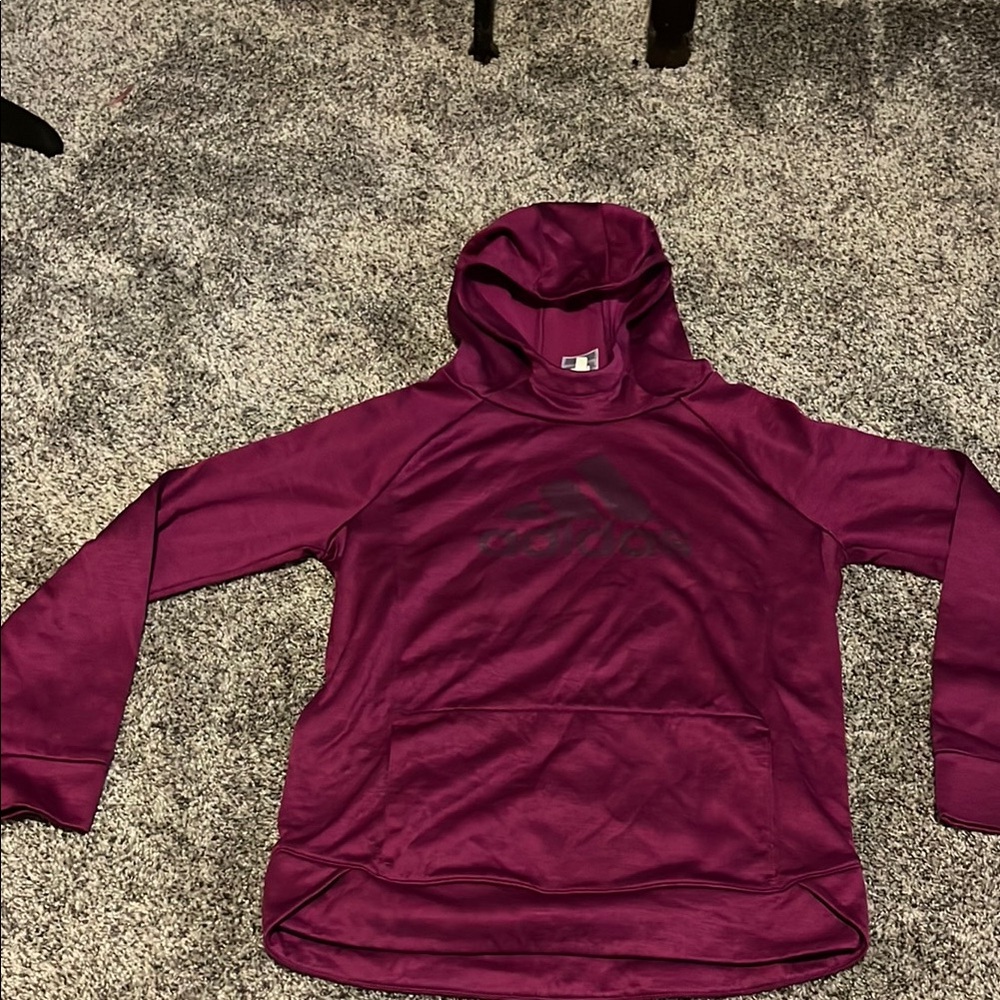 Adidas Maroon Hoodie with Logo